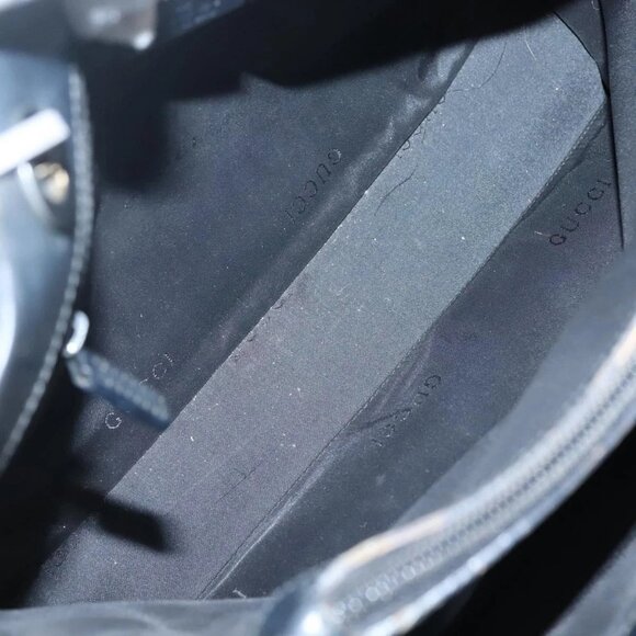 GUCCI Bamboo Hand Bag Leather Black 002 1010 3754 Auth 133382 - Picture 10 of 16